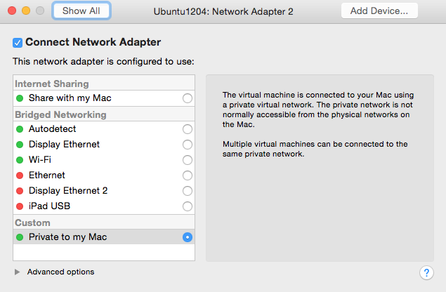 vm fusion for mac internet connection