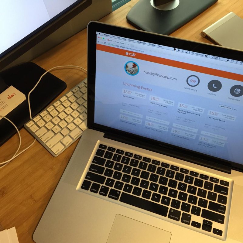 Callr dashboard, 2015